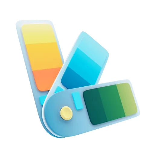 A color palette signifies design